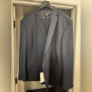 Big and Tall Navy Blue Suit | Size 64R